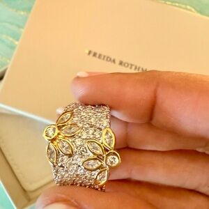 Gold and Silver Floral Ring